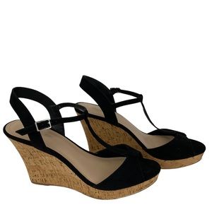 CHARLES by Charles David T-Strap Wedge Sandal NWOT